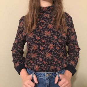 Floral turtleneck